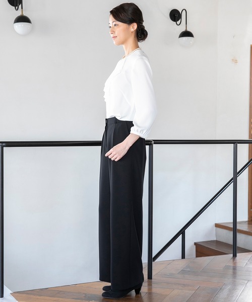 form forma（フォルムフォルマ）の「フリルブラウス（シャツ/ブラウス・レディース・ブラック/オフホワイト・9号/11号/13号）」の16枚目の写真