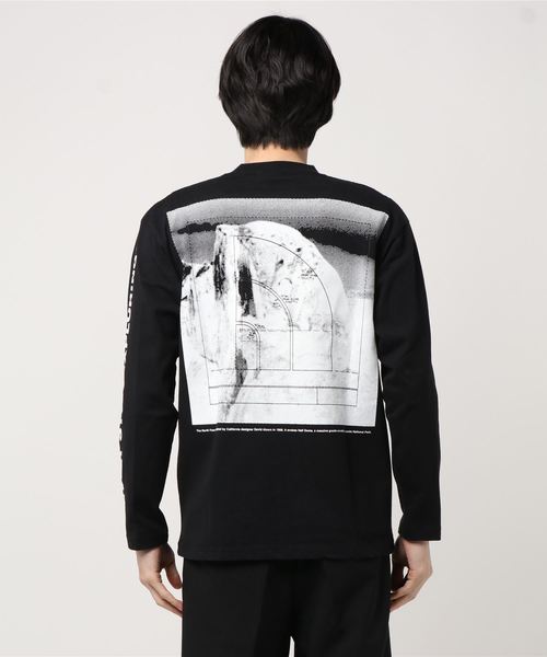THE NORTH FACE(ザノースフェイス)の「THE NORTH FACE/ザ・ノースフェイス L/S Sleeve Graphic Tee ロングスリーブスリーブグラフィックティー NT32042(Tシャツ/カットソー)」|ブラック
