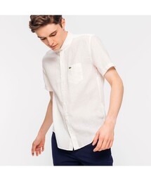 LACOSTE | リネンショートスリーブボタンダウンシャツ(シャツ/ブラウス)