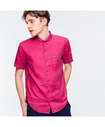 リネンショートスリーブボタンダウンシャツ