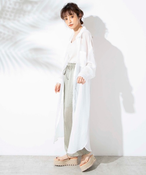 WEGO（ウィゴー）の「WEGO/シアープリーツパンツ（スラックス・レディース・ブラック/グリーン系その他・FREE）」の12枚目の写真