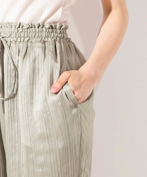 WEGO（ウィゴー）の「WEGO/シアープリーツパンツ（スラックス・レディース・ブラック/グリーン系その他・FREE）」の8枚目の写真