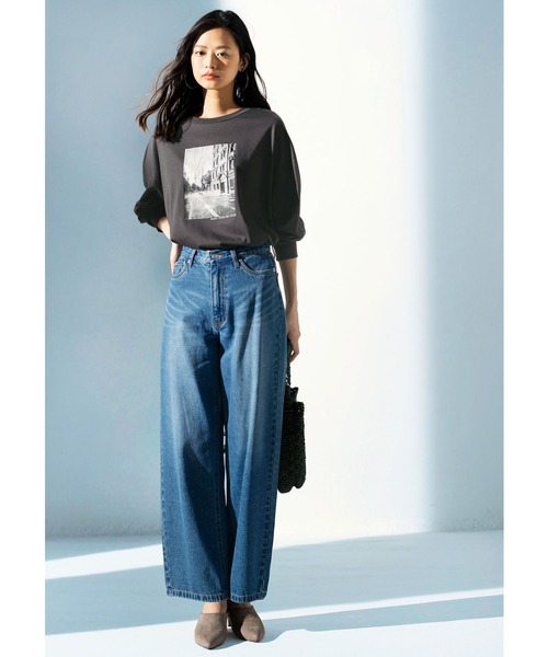 GeeRA（ジーラ）の「《インスタグラマーてらさん着用》フォトプリントロングＴシャツ（Tシャツ/カットソー・レディース・オフホワイト/チャコール・X-LARGE/LARGE/MEDIUM）」の13枚目の写真