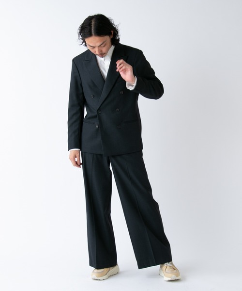 MORLES ピークドラペル ダブルセットアップ スーツ M/S ブラック 卸売 MORLES ピークドラペル ダブルセットアップ スーツ M/S ブラック