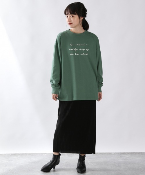 LOWRYS FARM（ローリーズファーム）の「ロゴプリントＴＥＥＬＳ　894820（Tシャツ/カットソー・レディース・ホワイト/ブラック/グリーン・FREE）」の7枚目の写真
