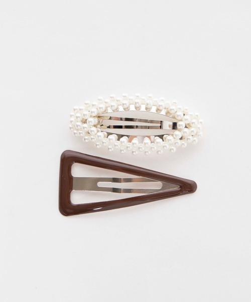 WEGO(ウィゴー)の「WEGO/【2点セット】パールセットヘアピン(ヘアピン・レディース・パープル/ブラウン/キャメル/カーキ・FREE)」の5枚目の写真