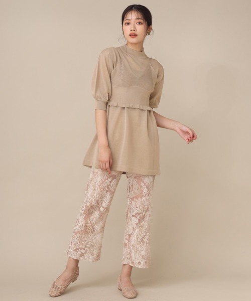 one after another NICE CLAUP（ワンアフターアナザーナイスクラップ）の「２枚セットニットビスチェ（ニット/セーター・レディース・ベージュ/ピンク/グリーン/アイボリー・FREE）」の19枚目の写真