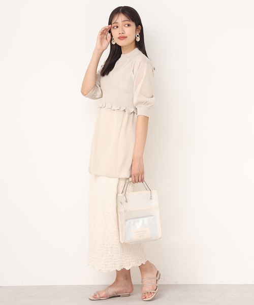 one after another NICE CLAUP（ワンアフターアナザーナイスクラップ）の「２枚セットニットビスチェ（ニット/セーター・レディース・ベージュ/ピンク/グリーン/アイボリー・FREE）」の11枚目の写真