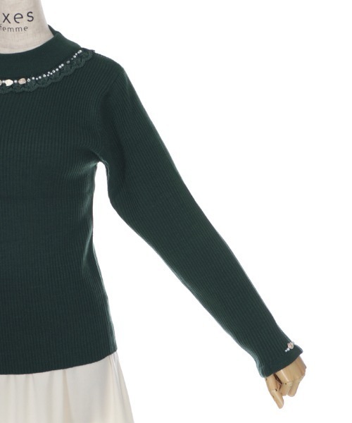 axes femme（アクシーズファム）の「バラボトルネックリブPO（Tシャツ/カットソー・レディース・モカ/キナリ/ワイン/ダークグリーン/ブラック/ラベンダー・MEDIUM）」の22枚目の写真