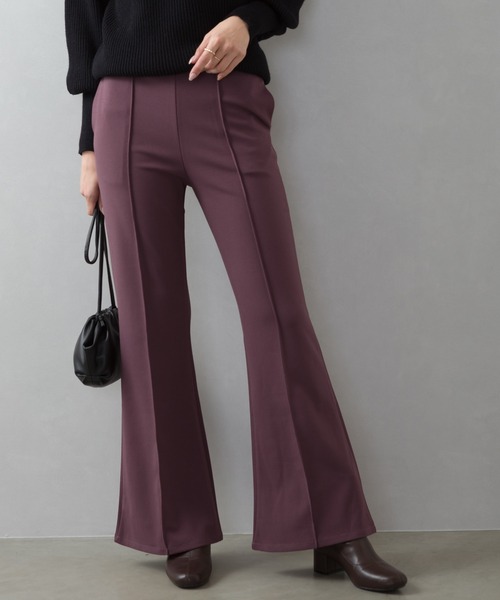 SpRay(スプレイ)の「センターシームフレアパンツ(その他パンツ・レディース・ベージュ/キャメル/パープル/ブラック/グレイッシュベージュ/カーキ/ブルー/ライム/グリーン/レンガ/レッド/ブラウン/ダークグリーン/ロイヤルブルー/グリーン系その他/ピンク/ピンク系その他/ダークブラウン/ダークブルー・FREE)」の14枚目の写真