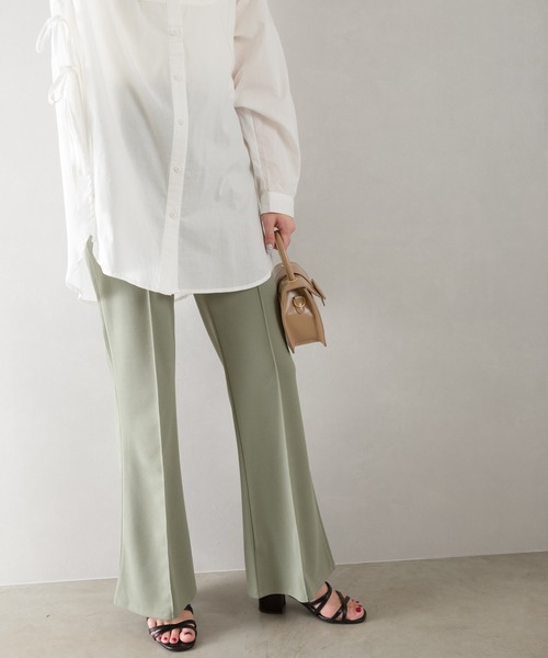 SpRay(スプレイ)の「センターシームフレアパンツ(その他パンツ・レディース・ベージュ/キャメル/パープル/ブラック/グレイッシュベージュ/カーキ/ブルー/ライム/グリーン/レンガ/レッド/ブラウン/ダークグリーン/ロイヤルブルー/グリーン系その他/ピンク/ピンク系その他/ダークブラウン/ダークブルー・FREE)」の7枚目の写真