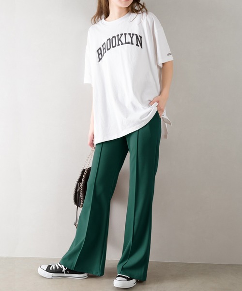 SpRay(スプレイ)の「センターシームフレアパンツ(その他パンツ・レディース・ベージュ/キャメル/パープル/ブラック/グレイッシュベージュ/カーキ/ブルー/ライム/グリーン/レンガ/レッド/ブラウン/ダークグリーン/ロイヤルブルー/グリーン系その他/ピンク/ピンク系その他/ダークブラウン/ダークブルー・FREE)」の6枚目の写真