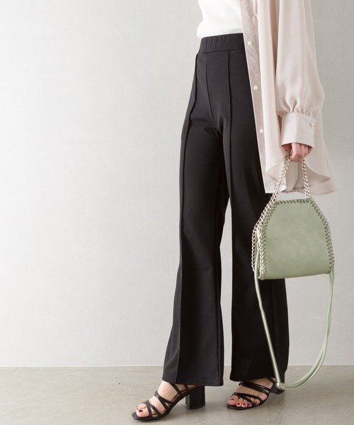 SpRay(スプレイ)の「センターシームフレアパンツ(その他パンツ・レディース・ベージュ/キャメル/パープル/ブラック/グレイッシュベージュ/カーキ/ブルー/ライム/グリーン/レンガ/レッド/ブラウン/ダークグリーン/ロイヤルブルー/グリーン系その他/ピンク/ピンク系その他/ダークブラウン/ダークブルー・FREE)」の20枚目の写真