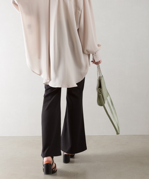 SpRay(スプレイ)の「センターシームフレアパンツ(その他パンツ・レディース・ベージュ/キャメル/パープル/ブラック/グレイッシュベージュ/カーキ/ブルー/ライム/グリーン/レンガ/レッド/ブラウン/ダークグリーン/ロイヤルブルー/グリーン系その他/ピンク/ピンク系その他/ダークブラウン/ダークブルー・FREE)」の22枚目の写真