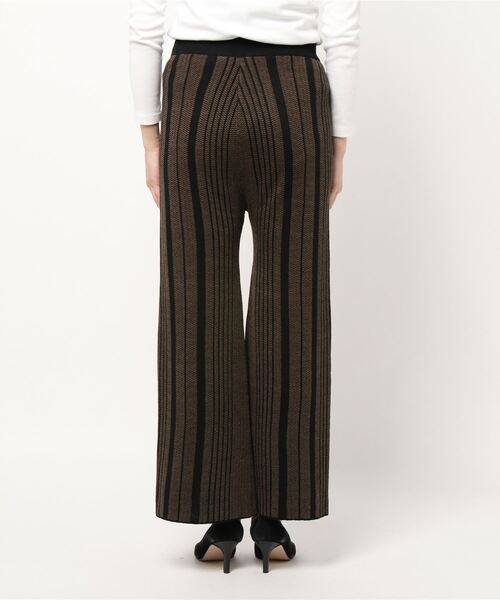 rps（アールピーエス）の「ストライプ柄ニットパンツ（その他パンツ・レディース・ブラウン/杢グレー・M）」の7枚目の写真