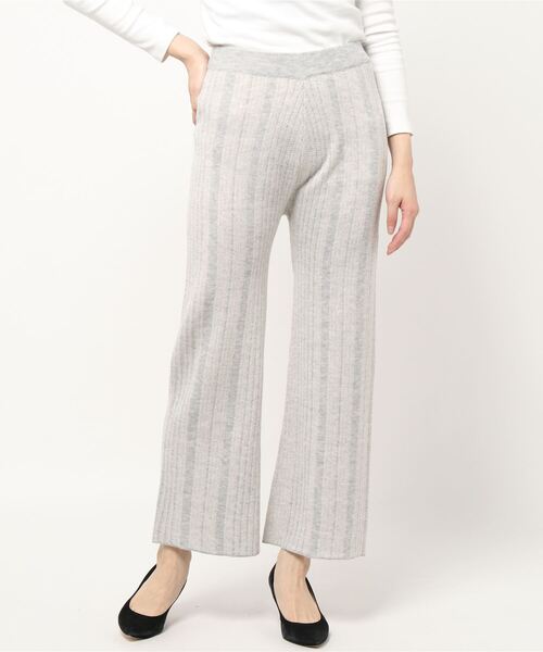 rps（アールピーエス）の「ストライプ柄ニットパンツ（その他パンツ・レディース・ブラウン/杢グレー・M）」の11枚目の写真