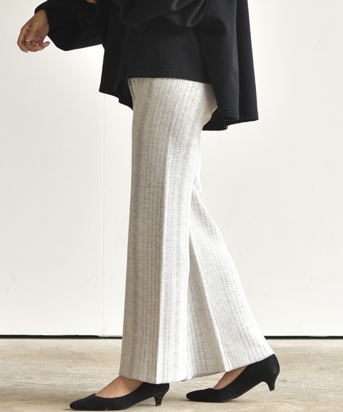 rps（アールピーエス）の「ストライプ柄ニットパンツ（その他パンツ・レディース・ブラウン/杢グレー・M）」の12枚目の写真