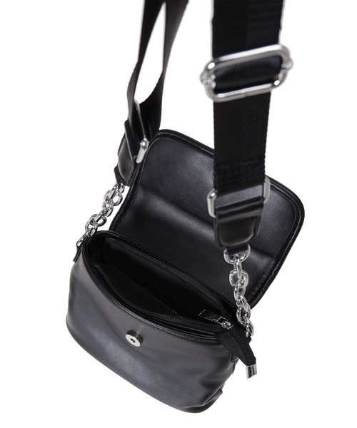 fifth calin（フィフスカラン）の「フェイクレザーチェーンショルダーバッグ（ショルダーバッグ・レディース・ブラック・FREE）」の10枚目の写真