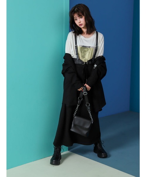 fifth calin（フィフスカラン）の「フェイクレザーチェーンショルダーバッグ（ショルダーバッグ・レディース・ブラック・FREE）」の6枚目の写真