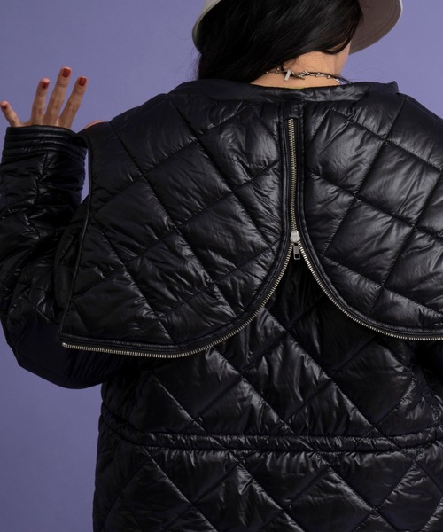 MAISON SPECIAL(メゾンスペシャル)の「シレ―ナイロンキルティングフードブルゾン【MAISON SPECIAL/メゾンスペシャル】(ブルゾン・レディース・ブラック/ライトグリーン/カーキ・FREE)」の12枚目の写真