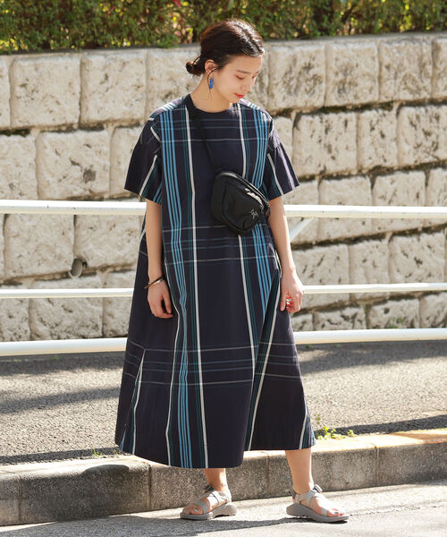 Beams Boy ビッグタータン ボードネック ショートスリーブ ワンピース ワンピース Beams Boy ビームスボーイ のファッション通販 Zozotown