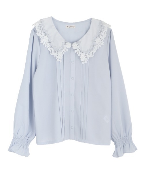 axes femme（アクシーズファム）の「レースカラーブラウス（シャツ/ブラウス・レディース・ブラック/ホワイト/サックスブルー・MEDIUM）」の3枚目の写真