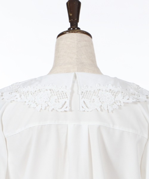 axes femme（アクシーズファム）の「レースカラーブラウス（シャツ/ブラウス・レディース・ブラック/ホワイト/サックスブルー・MEDIUM）」の13枚目の写真