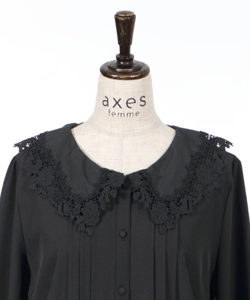 axes femme（アクシーズファム）の「レースカラーブラウス（シャツ/ブラウス・レディース・ブラック/ホワイト/サックスブルー・MEDIUM）」の19枚目の写真