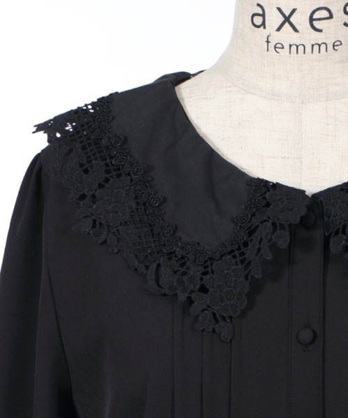 axes femme（アクシーズファム）の「レースカラーブラウス（シャツ/ブラウス・レディース・ブラック/ホワイト/サックスブルー・MEDIUM）」の21枚目の写真