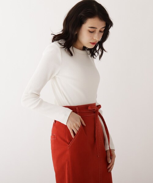 AG by aquagirl（エージーバイアクアガール）の「◆マルチボーダーアソートリブプルオーバー（Tシャツ/カットソー・レディース・ホワイト系/ホワイト系5/ダークオレンジ/ガンメタ・40/36/38）」の19枚目の写真