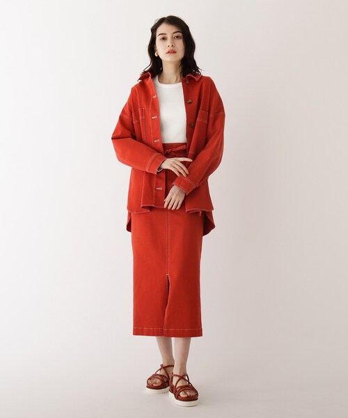 AG by aquagirl（エージーバイアクアガール）の「◆マルチボーダーアソートリブプルオーバー（Tシャツ/カットソー・レディース・ホワイト系/ホワイト系5/ダークオレンジ/ガンメタ・40/36/38）」の11枚目の写真