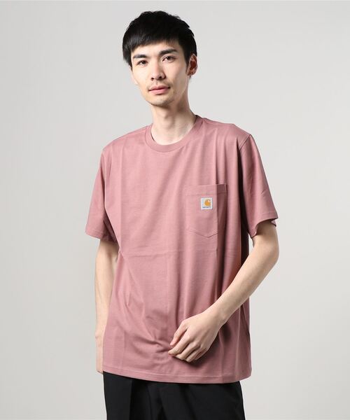 Carhartt WIP（カーハートダブリューアイピー）の「S/S POCKET T-SHIRT（Tシャツ/カットソー・メンズ・サーモンピンク/コーラルピンク/ダークネイビー/ブラック/サックスブルー/アッシュグレー/ライトブルー/バーガンディー/カーキ/ホワイト/フレッシュイエロー・LARGE/XX-LARGE/MEDIUM/SMALL/X-SMALL/X-LARGE）」の10枚目の写真