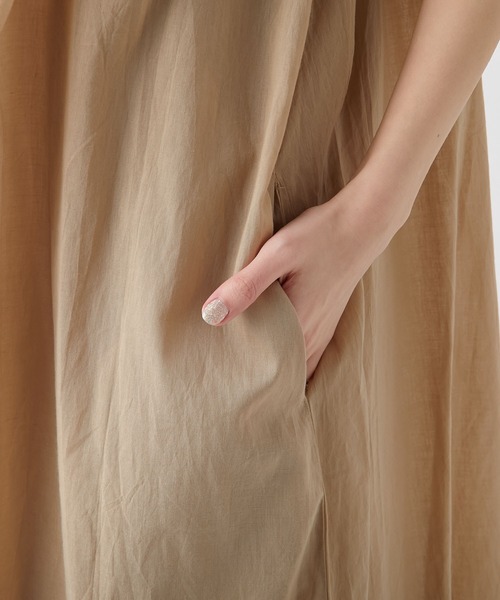 RIVE DROITE（リヴドロワ）の「初夏らしい軽やかな一枚　ボイルギャザーワンピース（ワンピース・レディース・ベージュ/ブラック/オレンジ・FREE）」の17枚目の写真