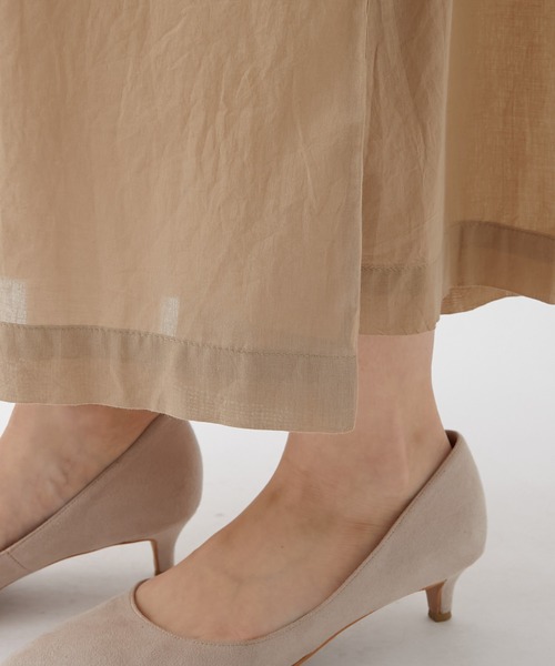 RIVE DROITE（リヴドロワ）の「初夏らしい軽やかな一枚　ボイルギャザーワンピース（ワンピース・レディース・ベージュ/ブラック/オレンジ・FREE）」の6枚目の写真