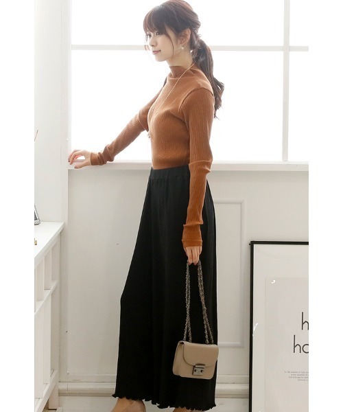 ElegChic(エレグシック)の「メロー フレア ニットパンツ(その他パンツ・レディース・ブラック/ベージュ・4L/XL/M/L/XXL)」の19枚目の写真