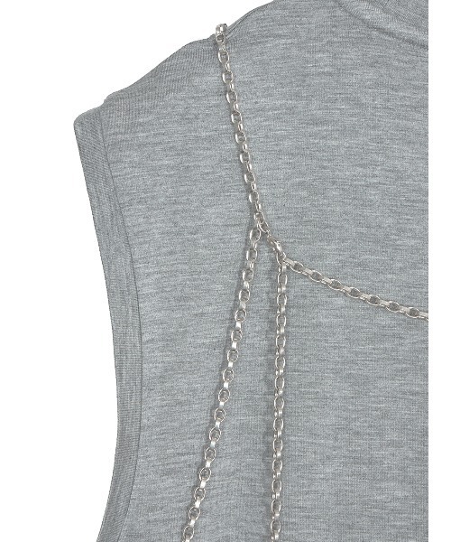 Ameri(アメリ)の「MEDI CHAIN HARNESS SET TANK(Tシャツ/カットソー・レディース・オレンジ/グレー/ホワイト・FREE)」の18枚目の写真