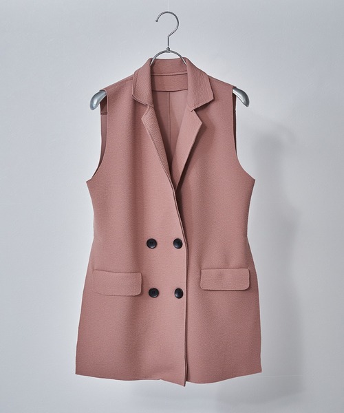 ECRIRE（エクリール）の「ノースリテーラーベスト（ベスト・レディース・ベージュ/カーキ/ピンク/ブラック・フリー）」の13枚目の写真