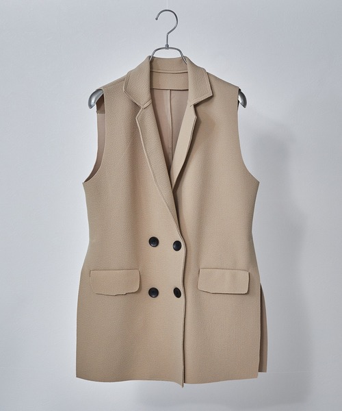 ECRIRE（エクリール）の「ノースリテーラーベスト（ベスト・レディース・ベージュ/カーキ/ピンク/ブラック・フリー）」の8枚目の写真