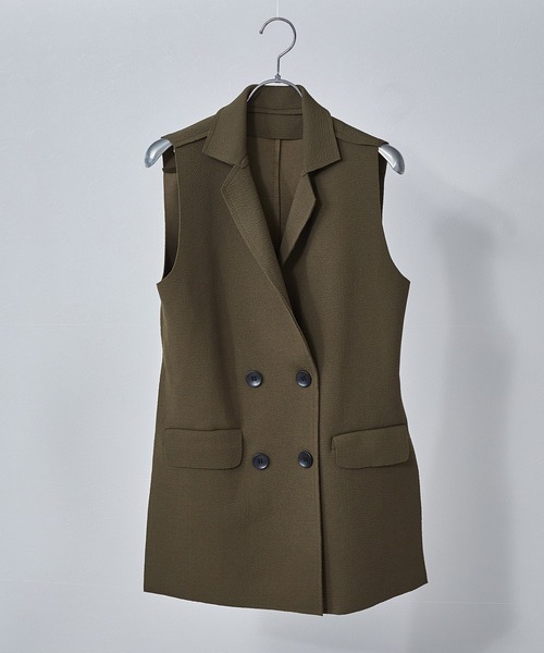 ECRIRE（エクリール）の「ノースリテーラーベスト（ベスト・レディース・ベージュ/カーキ/ピンク/ブラック・フリー）」の10枚目の写真