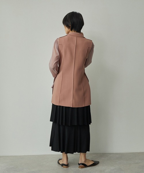 ECRIRE（エクリール）の「ノースリテーラーベスト（ベスト・レディース・ベージュ/カーキ/ピンク/ブラック・フリー）」の11枚目の写真