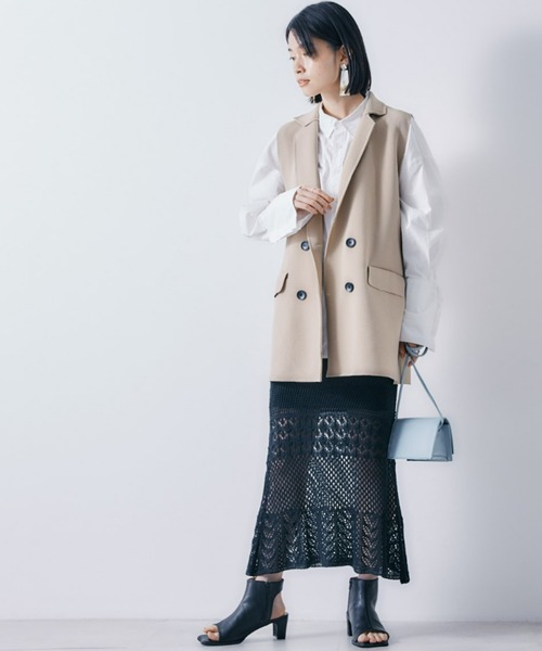 ECRIRE（エクリール）の「ノースリテーラーベスト（ベスト・レディース・ベージュ/カーキ/ピンク/ブラック・フリー）」の19枚目の写真