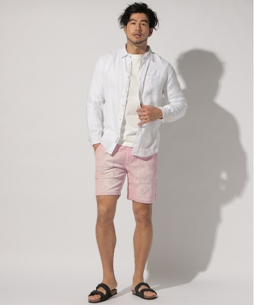 BAYFLOW（ベイフロー）の「カリフォルニアコールショートパンツ（その他パンツ・メンズ・チャコール/ライトピンク/ライトグリーン/オフホワイト/サックスブルー/ネイビー/オレンジ/ベージュ・LARGE/SMALL/MEDIUM）」の9枚目の写真