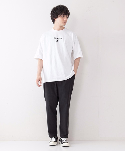 KANGOL(カンゴール)の「【KANGOL/カンゴール】ワンポイントブランドロゴ刺繍入り ビッグシルエットTシャツ(Tシャツ/カットソー・メンズ・ホワイト/ブラック/ベージュ/オリーブ/ブルー・MEDIUM/LARGE/X-LARGE)」の6枚目の写真