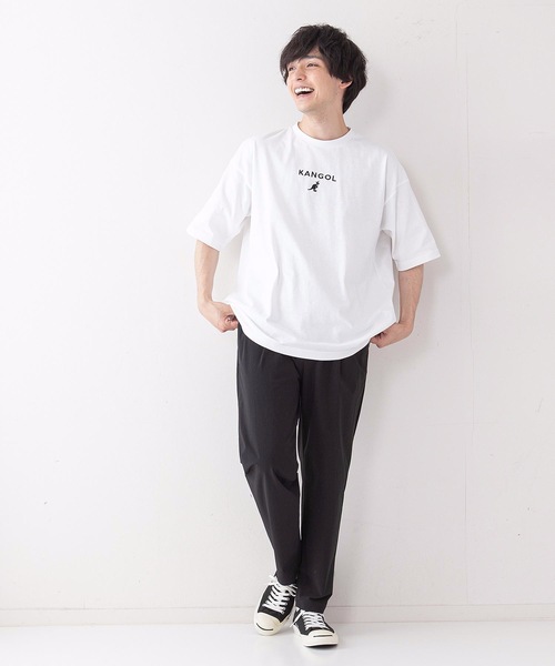 KANGOL(カンゴール)の「【KANGOL/カンゴール】ワンポイントブランドロゴ刺繍入り ビッグシルエットTシャツ(Tシャツ/カットソー・メンズ・ホワイト/ブラック/ベージュ/オリーブ/ブルー・MEDIUM/LARGE/X-LARGE)」の7枚目の写真