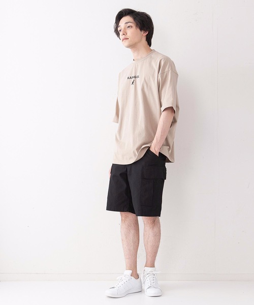 KANGOL(カンゴール)の「【KANGOL/カンゴール】ワンポイントブランドロゴ刺繍入り ビッグシルエットTシャツ(Tシャツ/カットソー・メンズ・ホワイト/ブラック/ベージュ/オリーブ/ブルー・MEDIUM/LARGE/X-LARGE)」の16枚目の写真