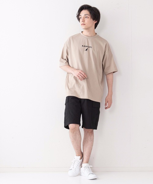 KANGOL(カンゴール)の「【KANGOL/カンゴール】ワンポイントブランドロゴ刺繍入り ビッグシルエットTシャツ(Tシャツ/カットソー・メンズ・ホワイト/ブラック/ベージュ/オリーブ/ブルー・MEDIUM/LARGE/X-LARGE)」の18枚目の写真