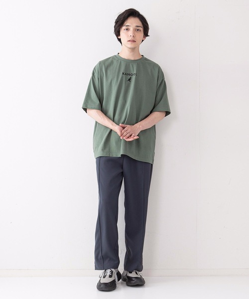 KANGOL(カンゴール)の「【KANGOL/カンゴール】ワンポイントブランドロゴ刺繍入り ビッグシルエットTシャツ(Tシャツ/カットソー・メンズ・ホワイト/ブラック/ベージュ/オリーブ/ブルー・MEDIUM/LARGE/X-LARGE)」の21枚目の写真