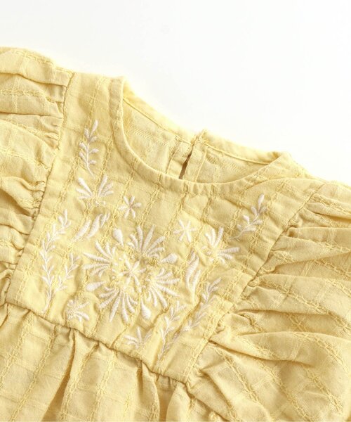 apres les cours（アプレレクール）の「シェル刺繍ロンパス（ロンパース・キッズ・イエロー/アイボリー・80/70）」の6枚目の写真