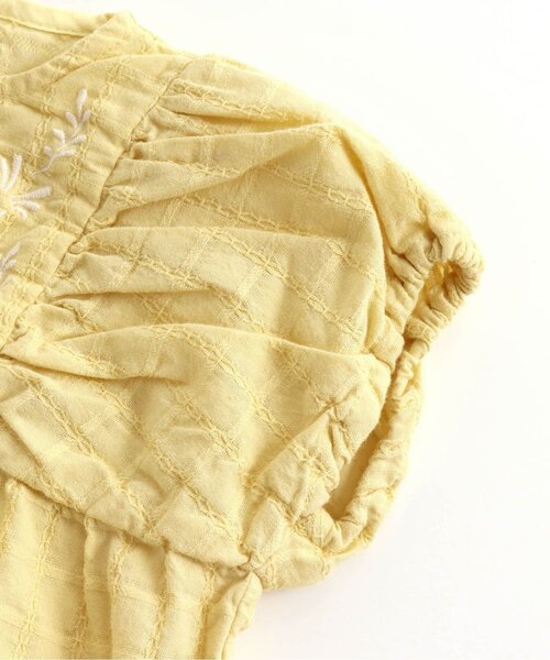 apres les cours（アプレレクール）の「シェル刺繍ロンパス（ロンパース・キッズ・イエロー/アイボリー・80/70）」の8枚目の写真