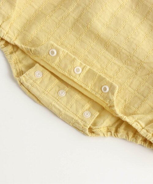 apres les cours（アプレレクール）の「シェル刺繍ロンパス（ロンパース・キッズ・イエロー/アイボリー・80/70）」の10枚目の写真